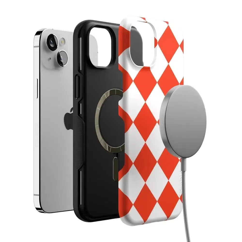 Red Checkerboard | High Contrast Design Case - Image 118