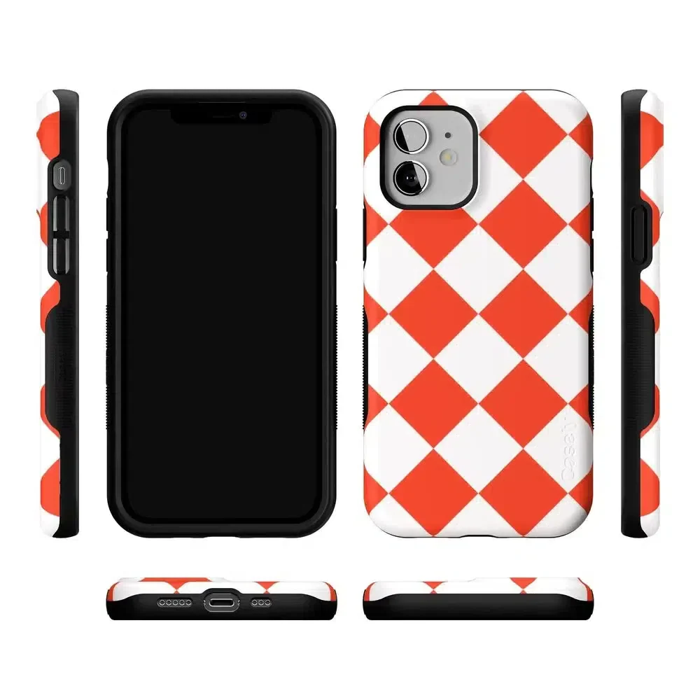 Red Checkerboard | High Contrast Design Case - Image 81
