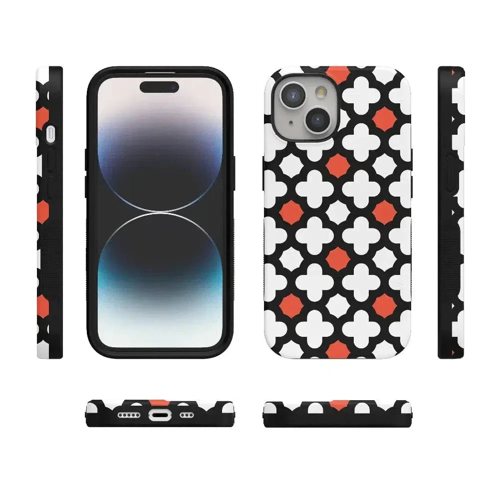 Red Lattice Tile | High Contrast Design Case - Image 51