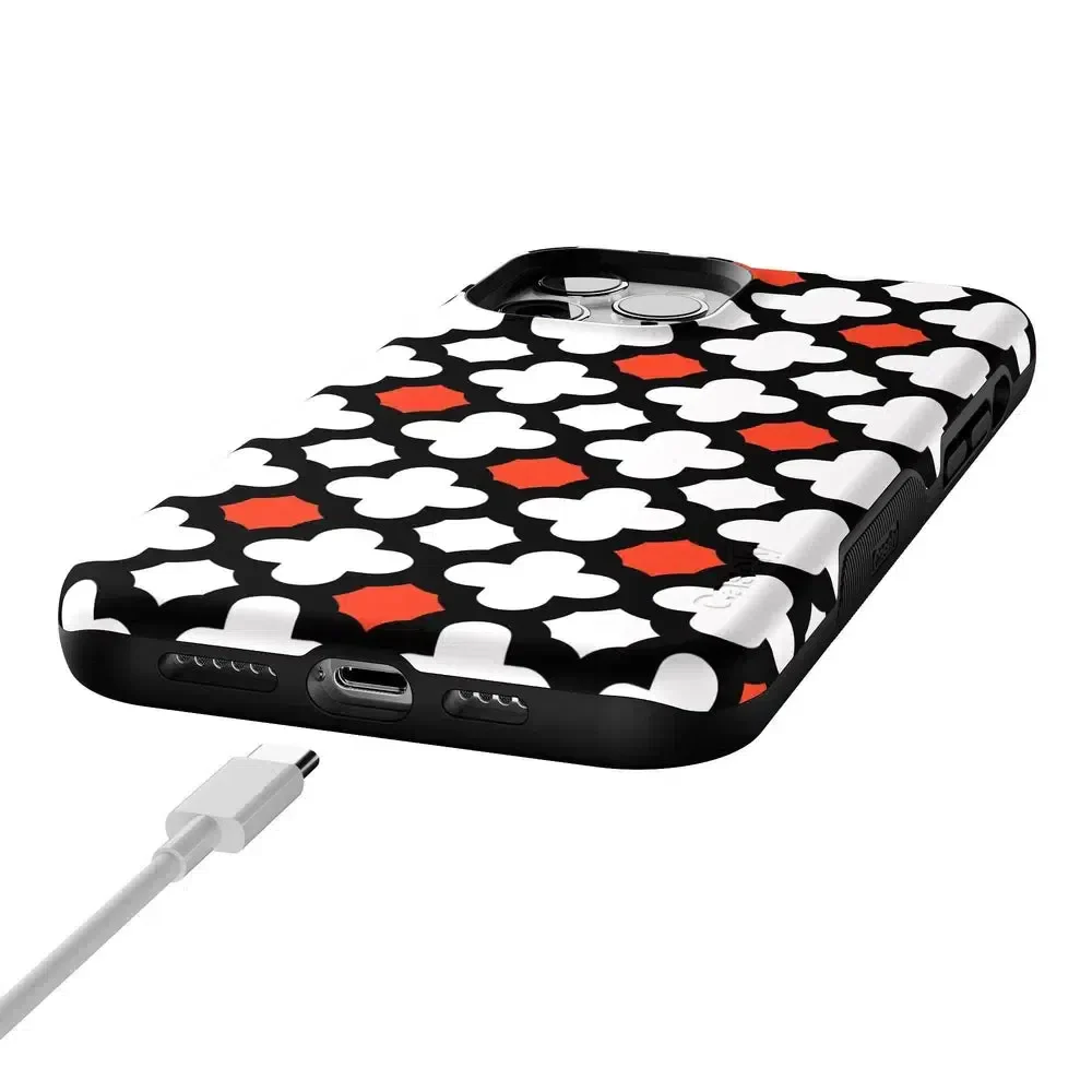 Red Lattice Tile | High Contrast Design Case - Image 89
