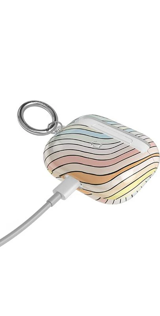 Ride The Wave | Pastel Rainbow Lined AirPods Case - Image 4