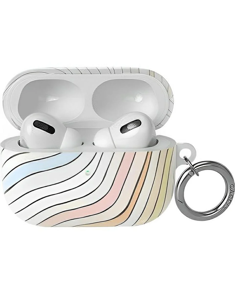 Ride The Wave | Pastel Rainbow Lined AirPods Case - Image 5