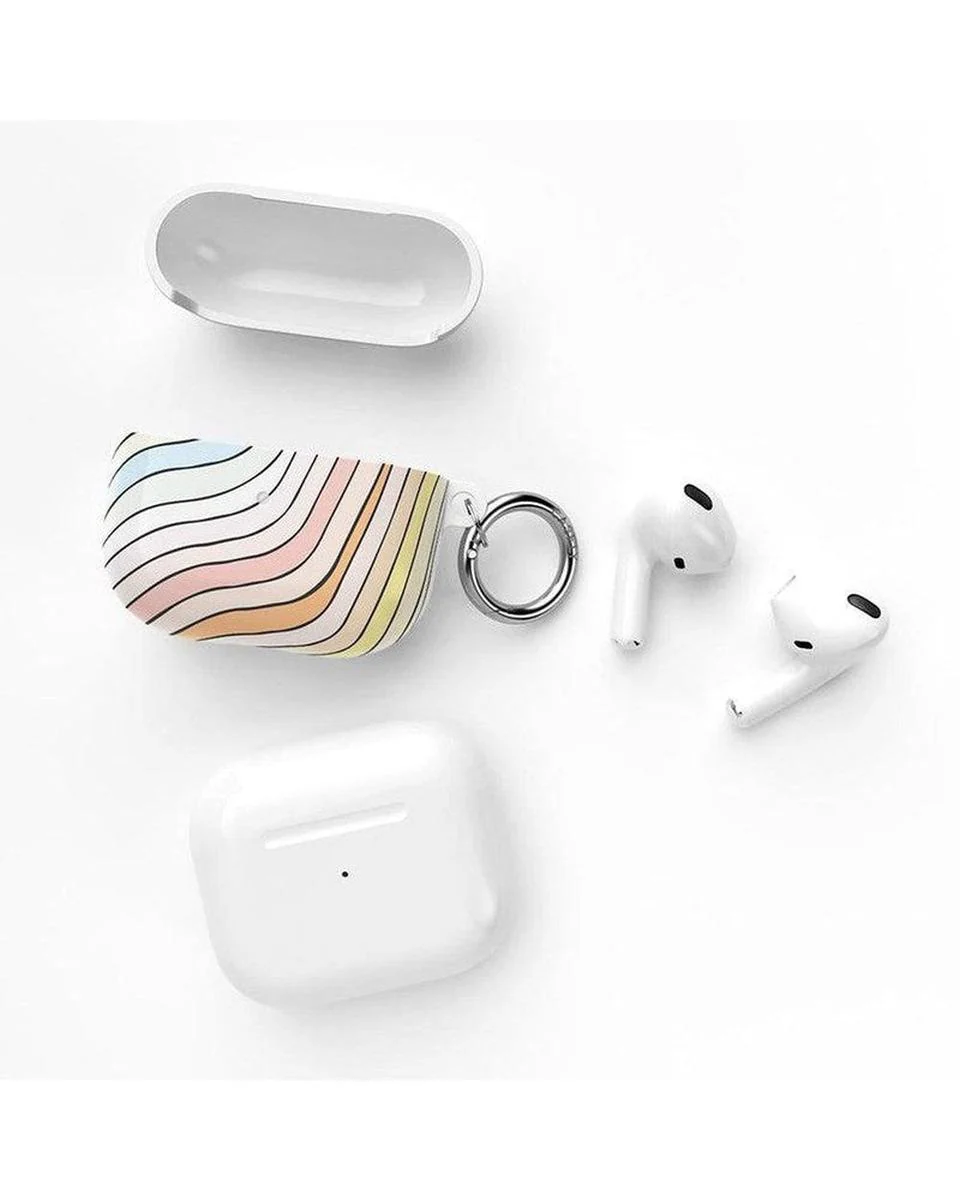 Ride The Wave | Pastel Rainbow Lined AirPods Case - Image 9
