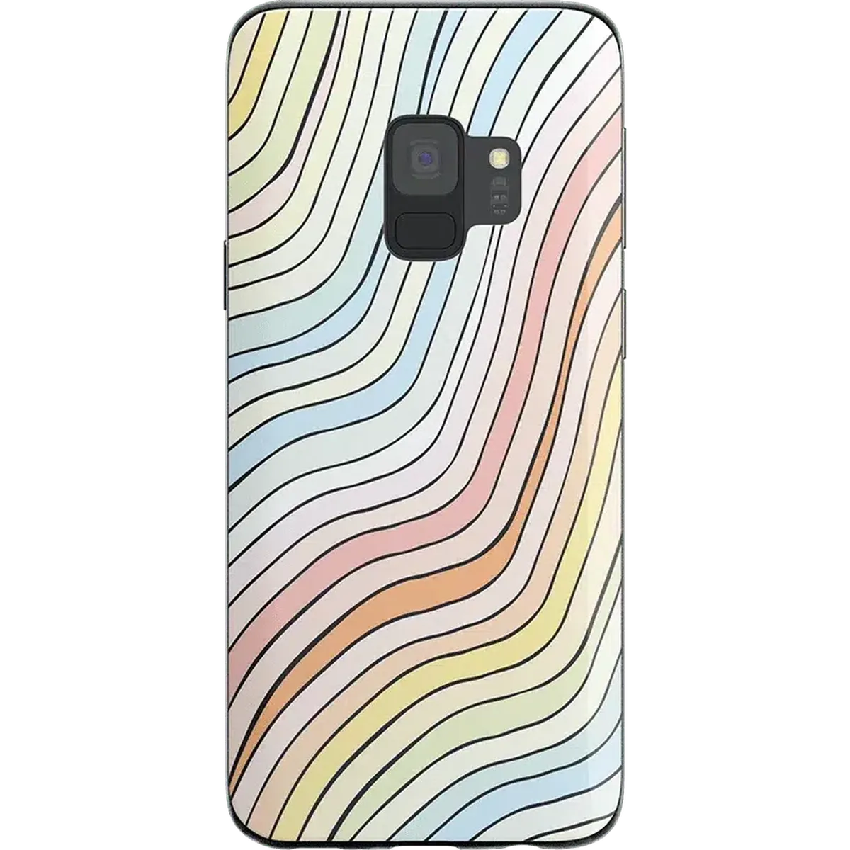 Ride The Wave | Pastel Rainbow Lined Samsung Case - Image 4