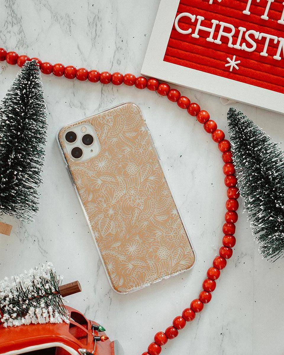 Floral Mandala | Rose Gold Clear Case - Image 26