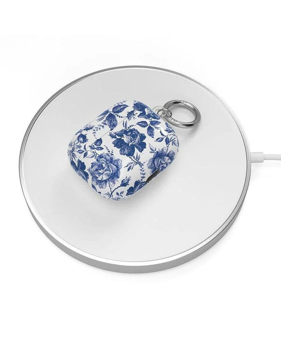 Rose to Fame | Blue & White Rose Floral AirPods Case - Image 11