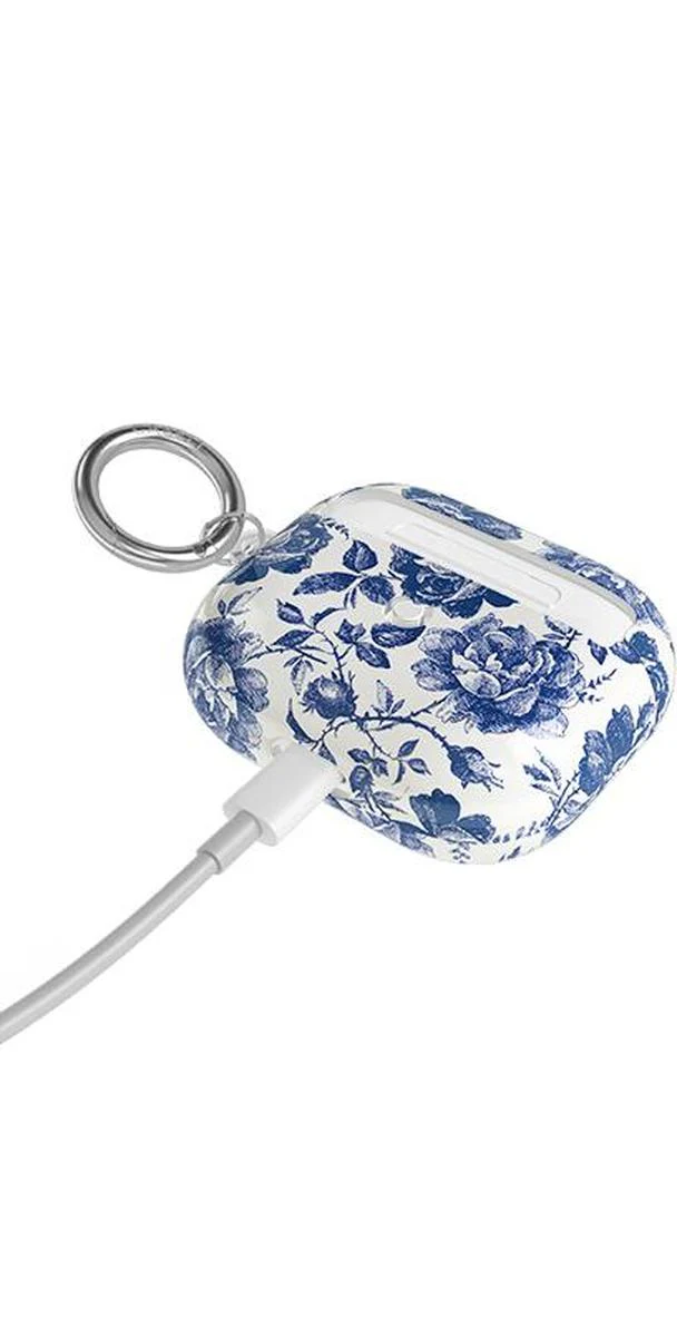 Rose to Fame | Blue & White Rose Floral AirPods Case - Image 6