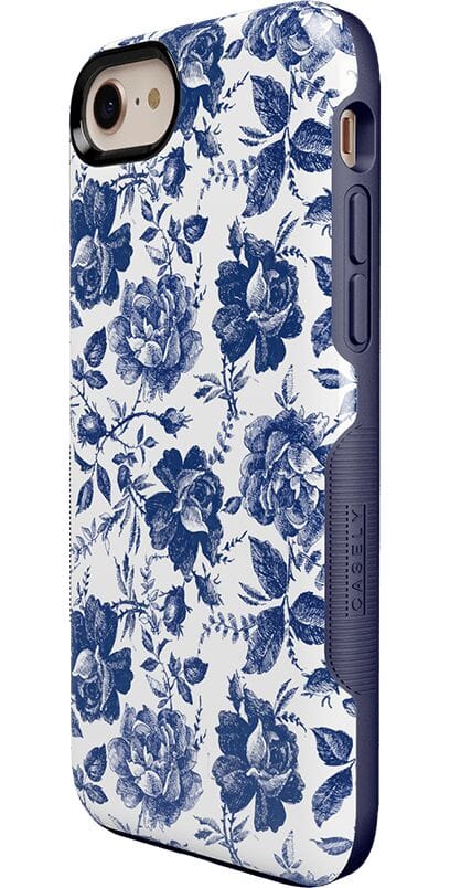 Rose to Fame | Blue & White Rose Floral Case - Image 46