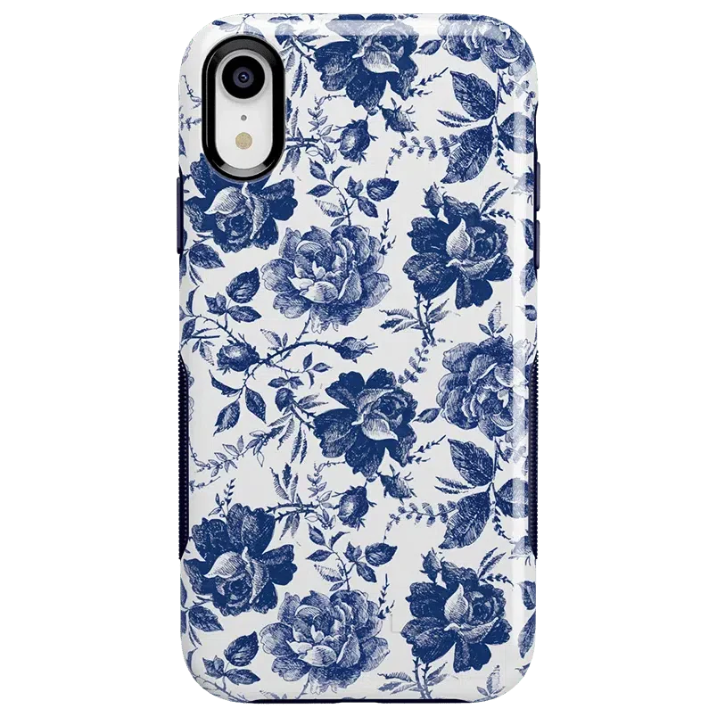Rose to Fame | Blue & White Rose Floral Case - Image 50