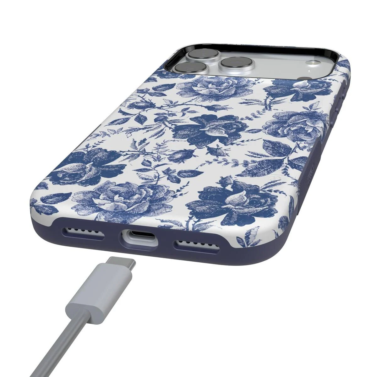 Rose to Fame | Blue & White Rose Floral Case - Image 9