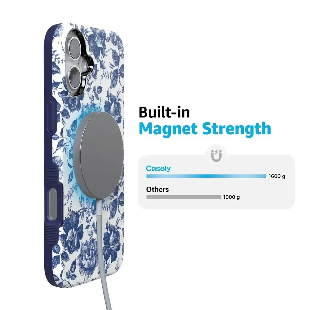 Rose to Fame | Blue & White Rose Floral Case - Image 99