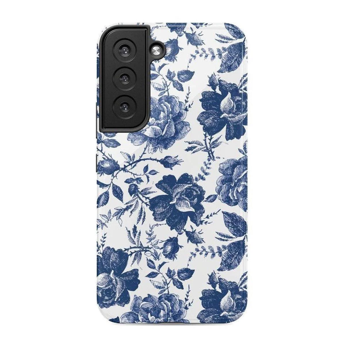 Rose to Fame | Blue & White Rose Floral Samsung Case - Image 10
