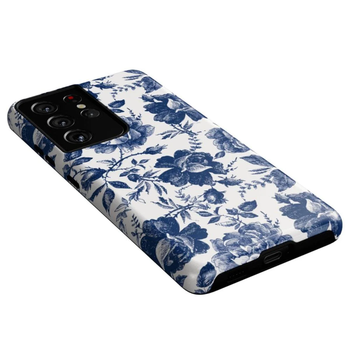 Rose to Fame | Blue & White Rose Floral Samsung Case - Image 14