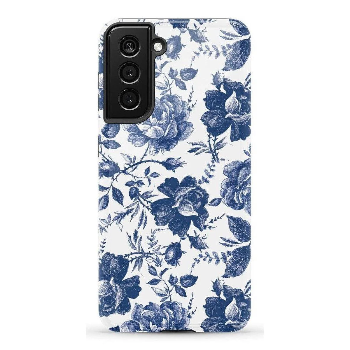 Rose to Fame | Blue & White Rose Floral Samsung Case - Image 19