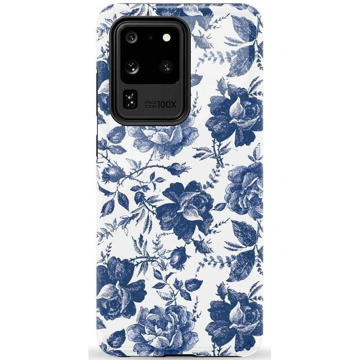 Rose to Fame | Blue & White Rose Floral Samsung Case - Image 22