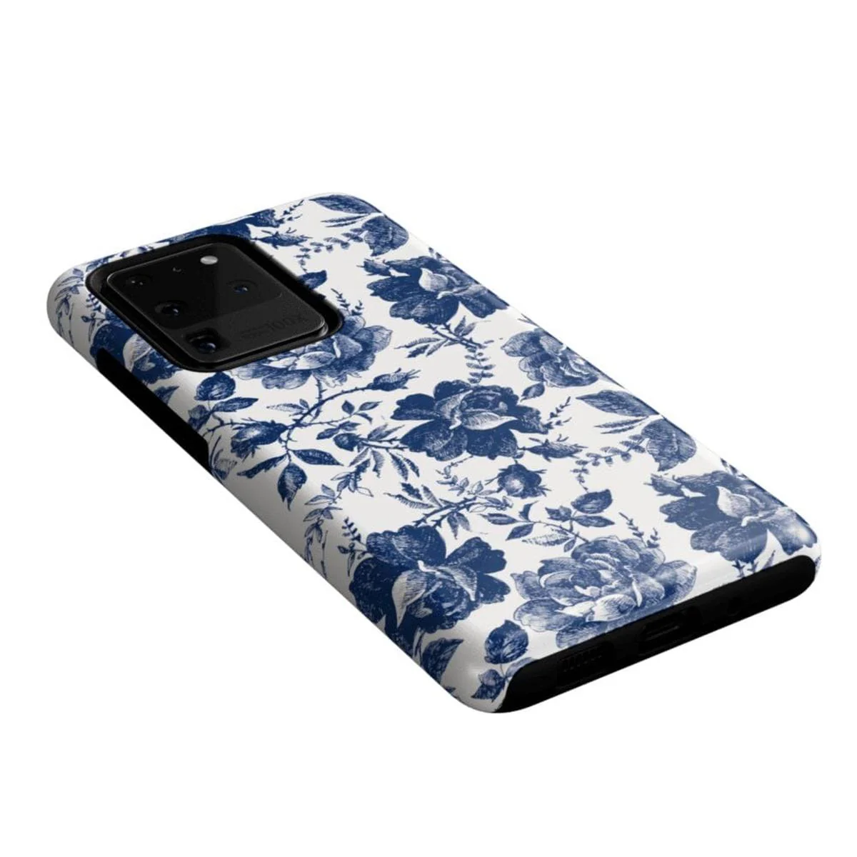 Rose to Fame | Blue & White Rose Floral Samsung Case - Image 23