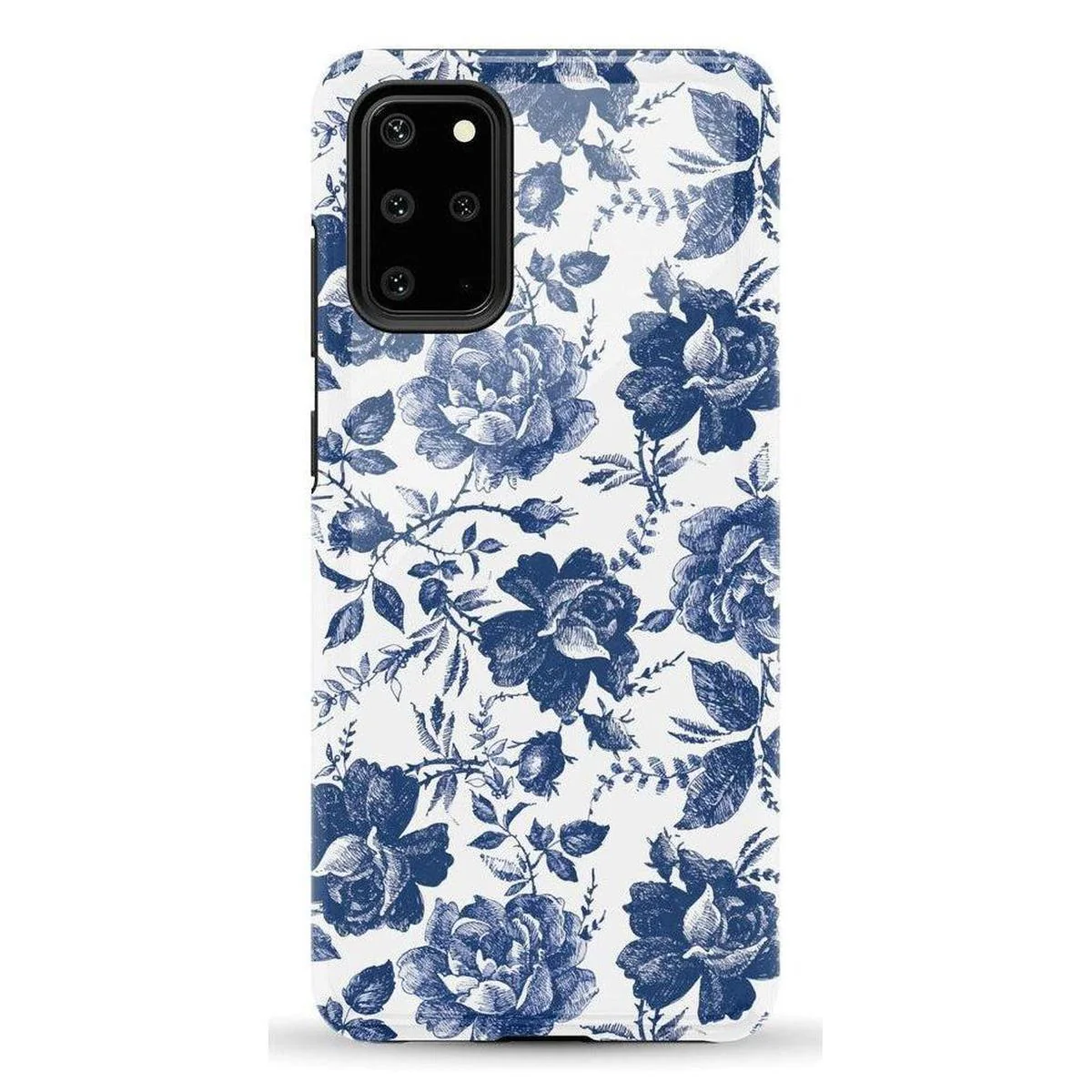Rose to Fame | Blue & White Rose Floral Samsung Case - Image 25