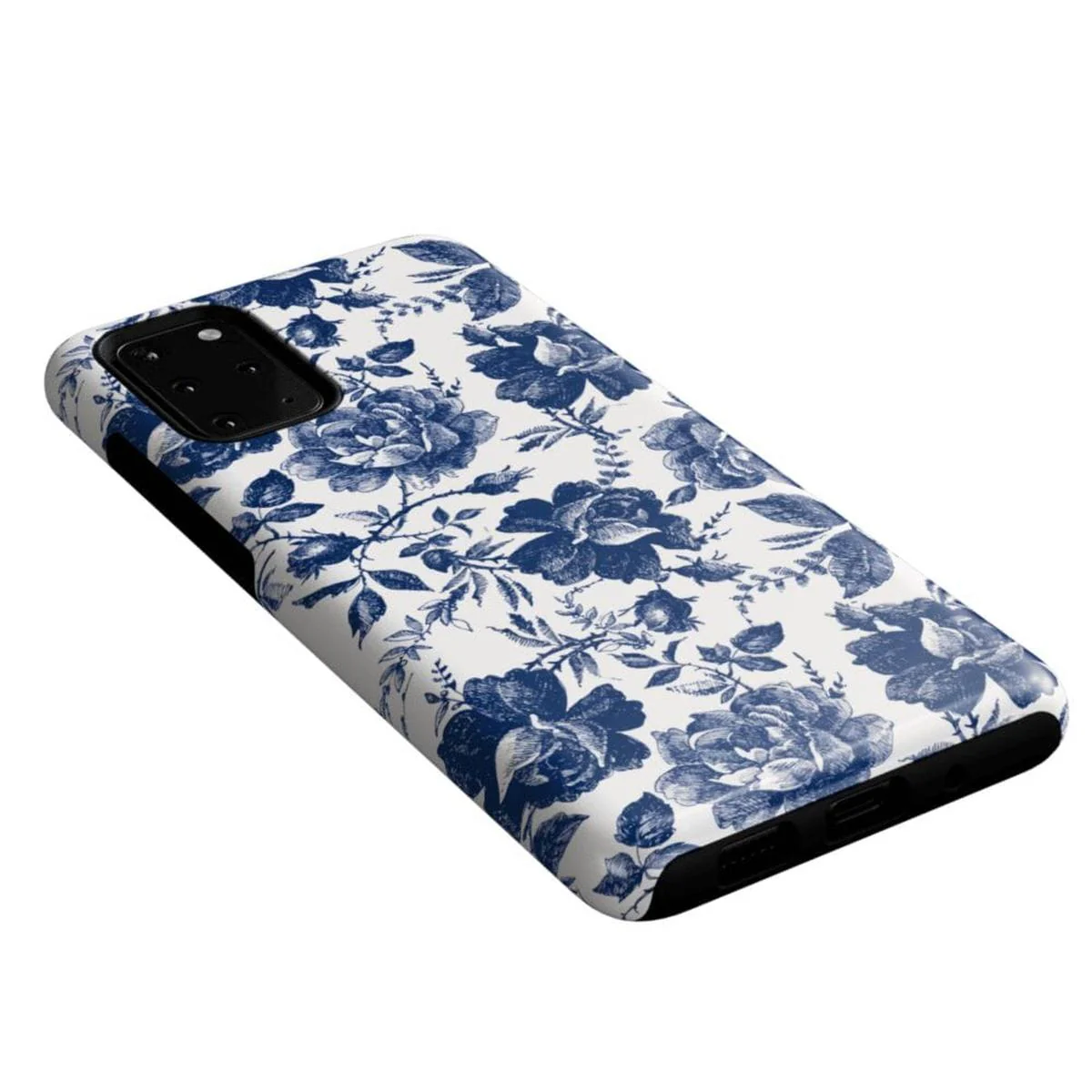 Rose to Fame | Blue & White Rose Floral Samsung Case - Image 26