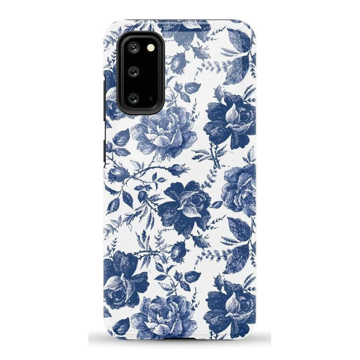 Rose to Fame | Blue & White Rose Floral Samsung Case - Image 28