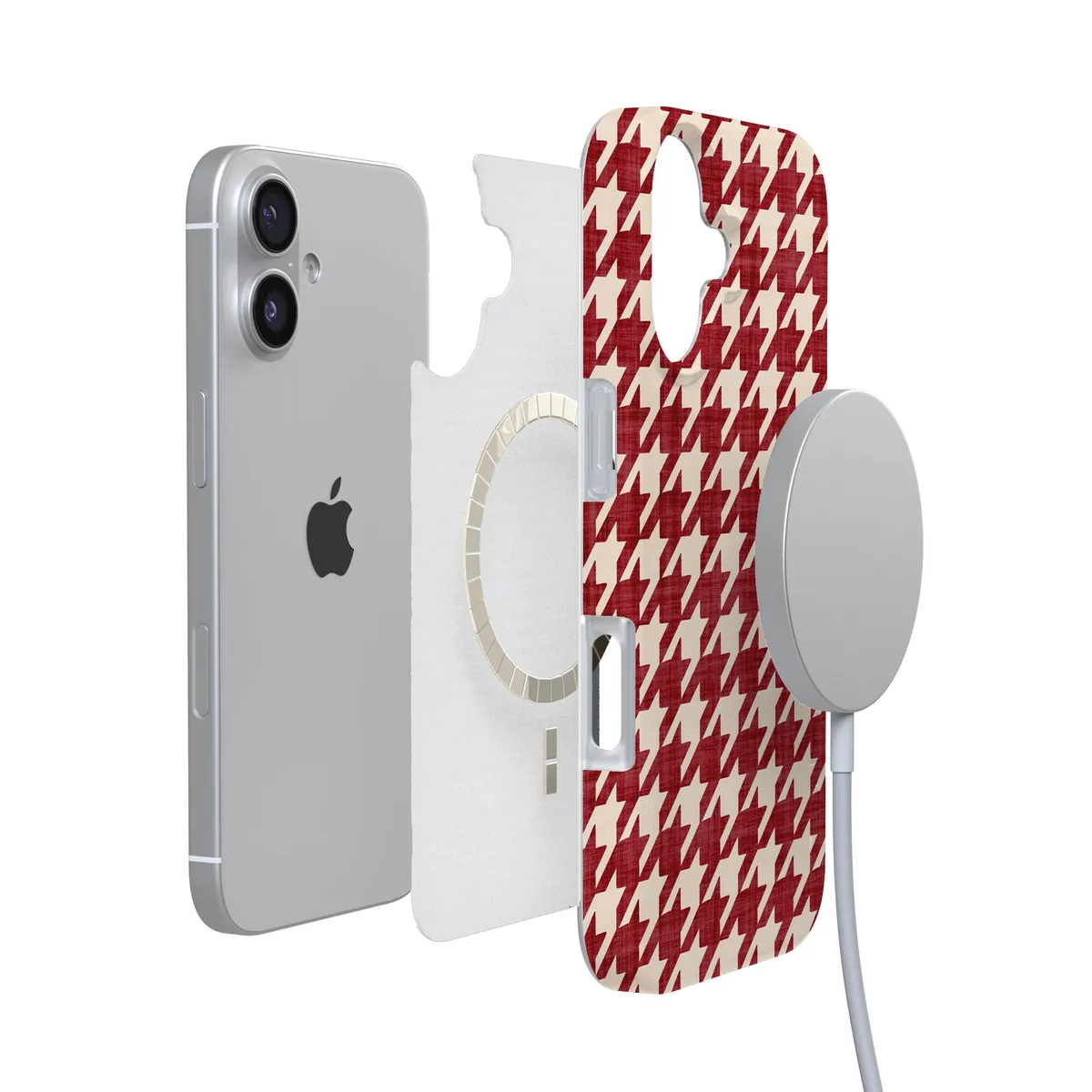 Scarlet Stitch | Red Houndstooth Case - Image 204