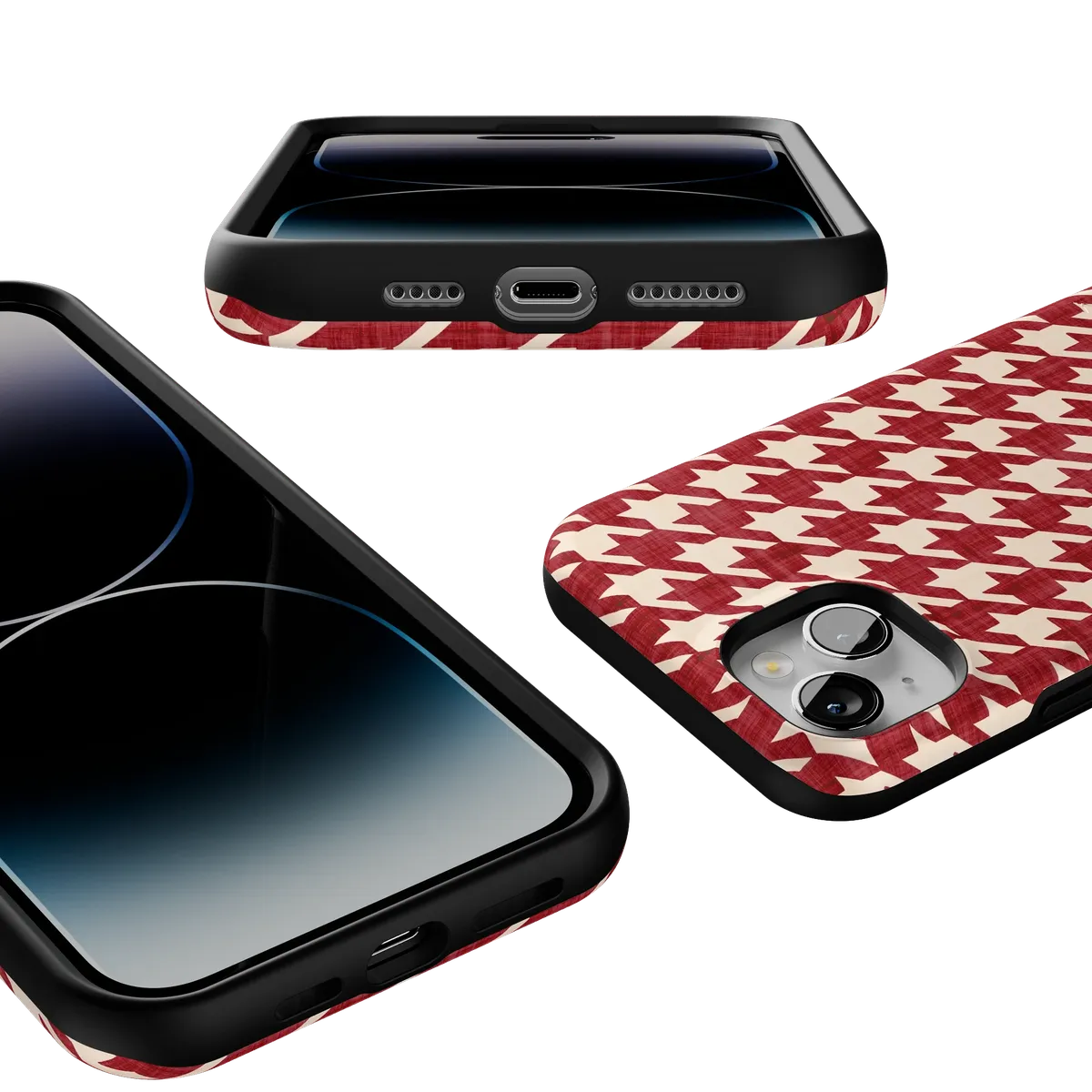 Scarlet Stitch | Red Houndstooth Case - Image 77