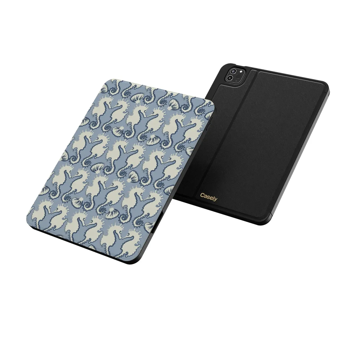 Seahorse Drift | Coastal Blues iPad Case - Image 10