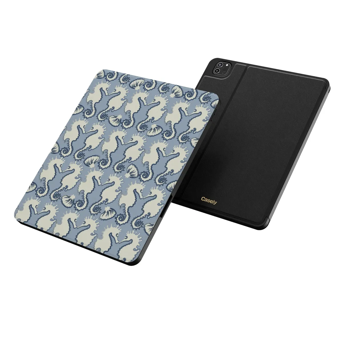 Seahorse Drift | Coastal Blues iPad Case - Image 18