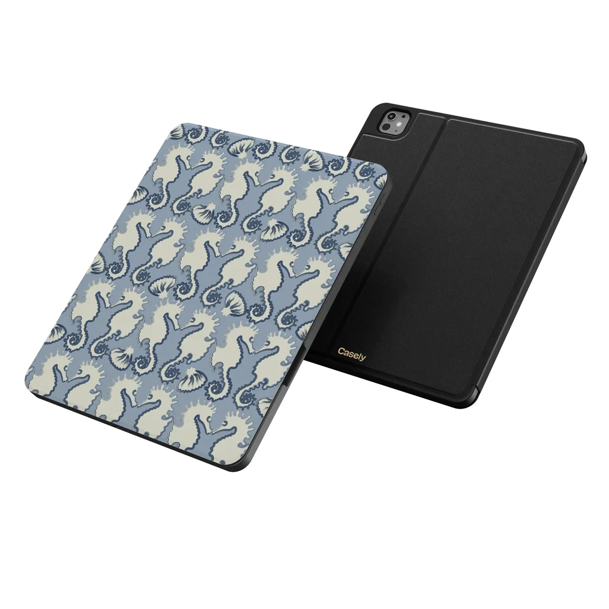 Seahorse Drift | Coastal Blues iPad Case - Image 2