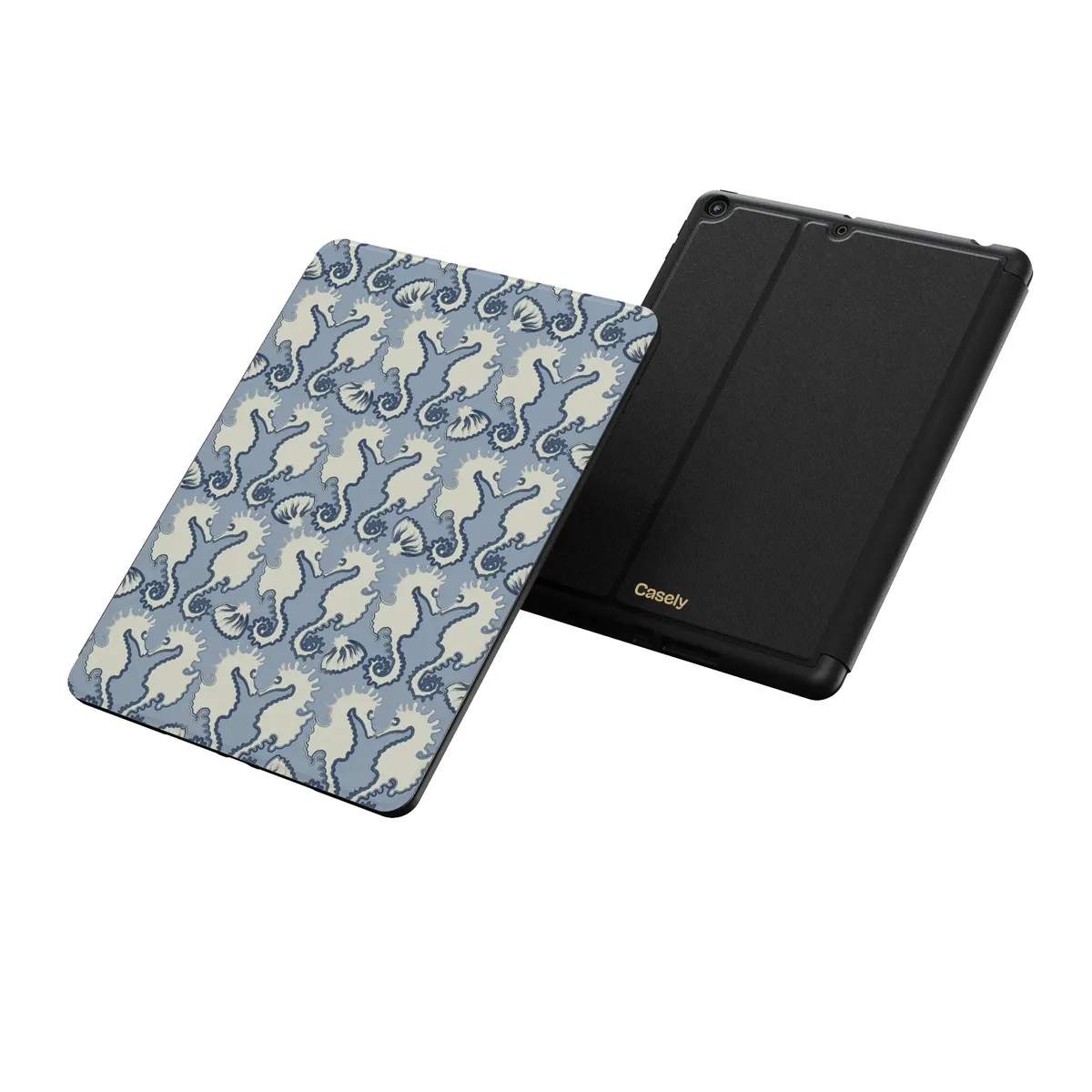 Seahorse Drift | Coastal Blues iPad Case - Image 34