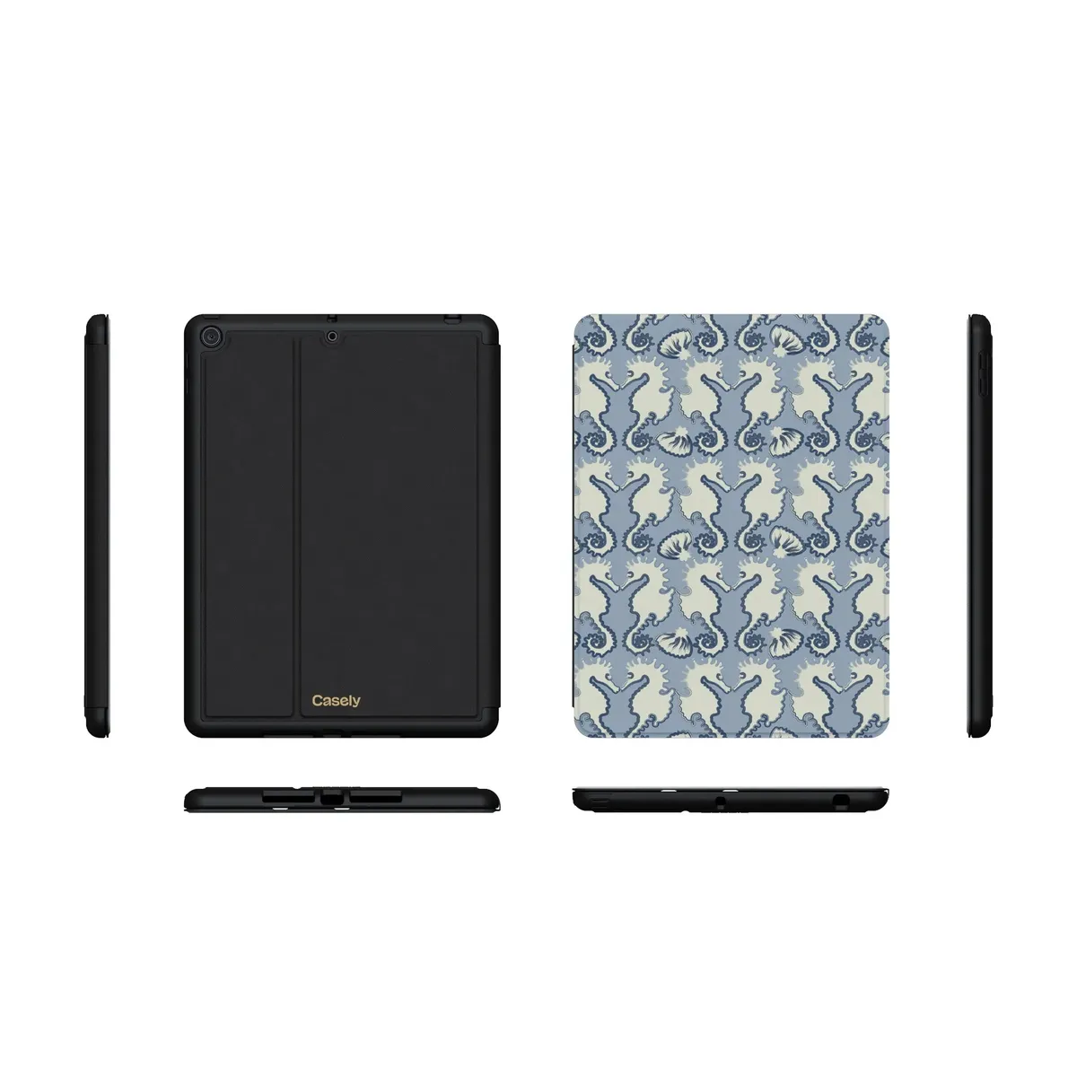 Seahorse Drift | Coastal Blues iPad Case - Image 37