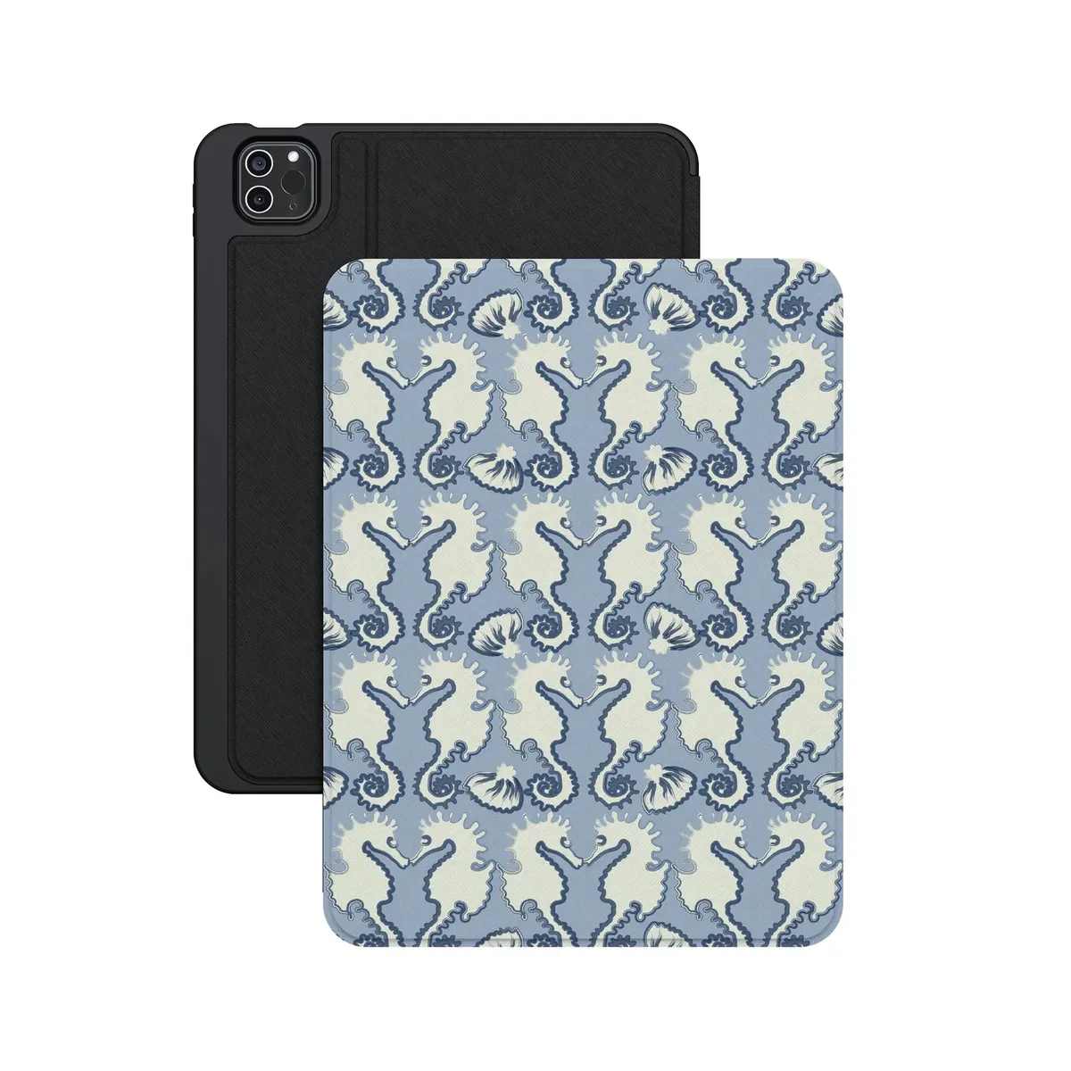 Seahorse Drift | Coastal Blues iPad Case - Image 9