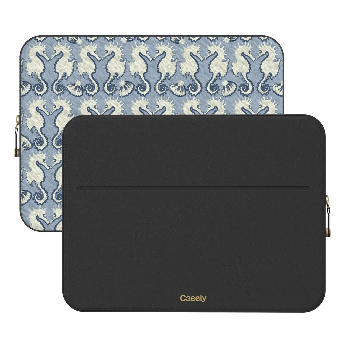Seahorse Drift | Coastal Blues Laptop Case - Image 2