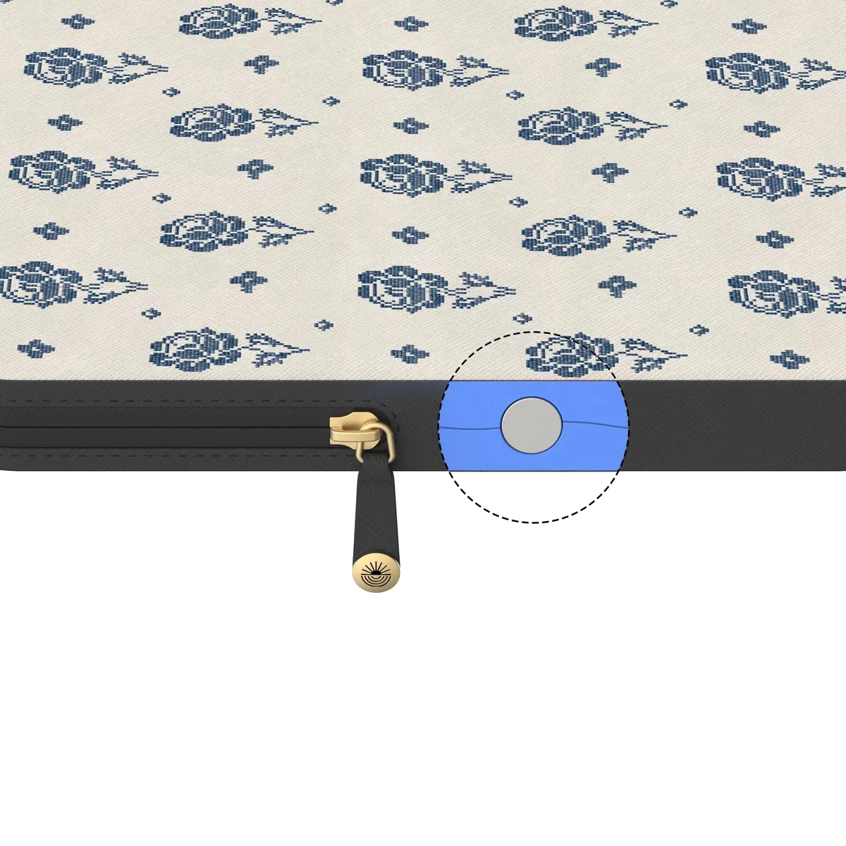 Seaside Stitch | Vintage Roses Laptop Case - Image 15