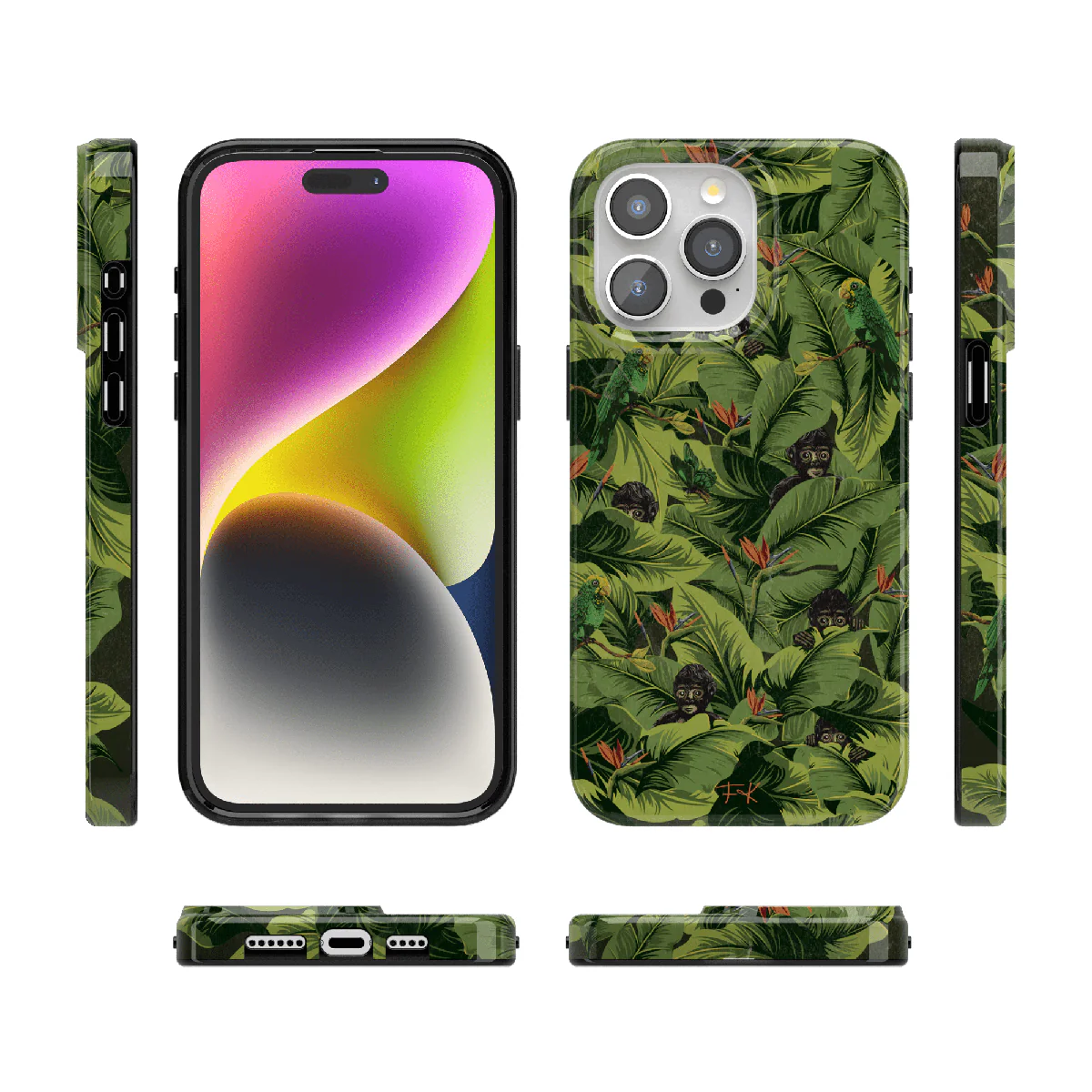 Sneaky Monkeys | Frida Kahlo Jungle Floral Case - Image 225