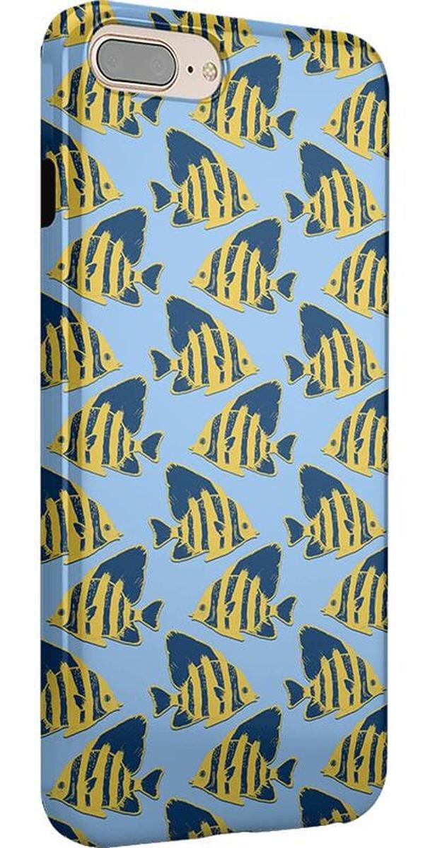 Something's Fishy | Navy Blue & Yellow Fish Print Case - Image 8