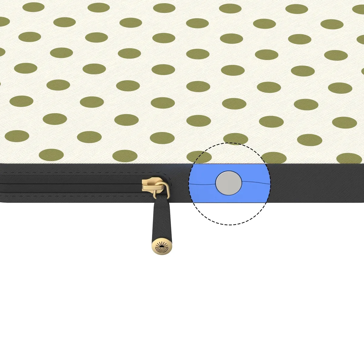 Spotted in SoHo | Green Polka Dot Laptop Case - Image 15