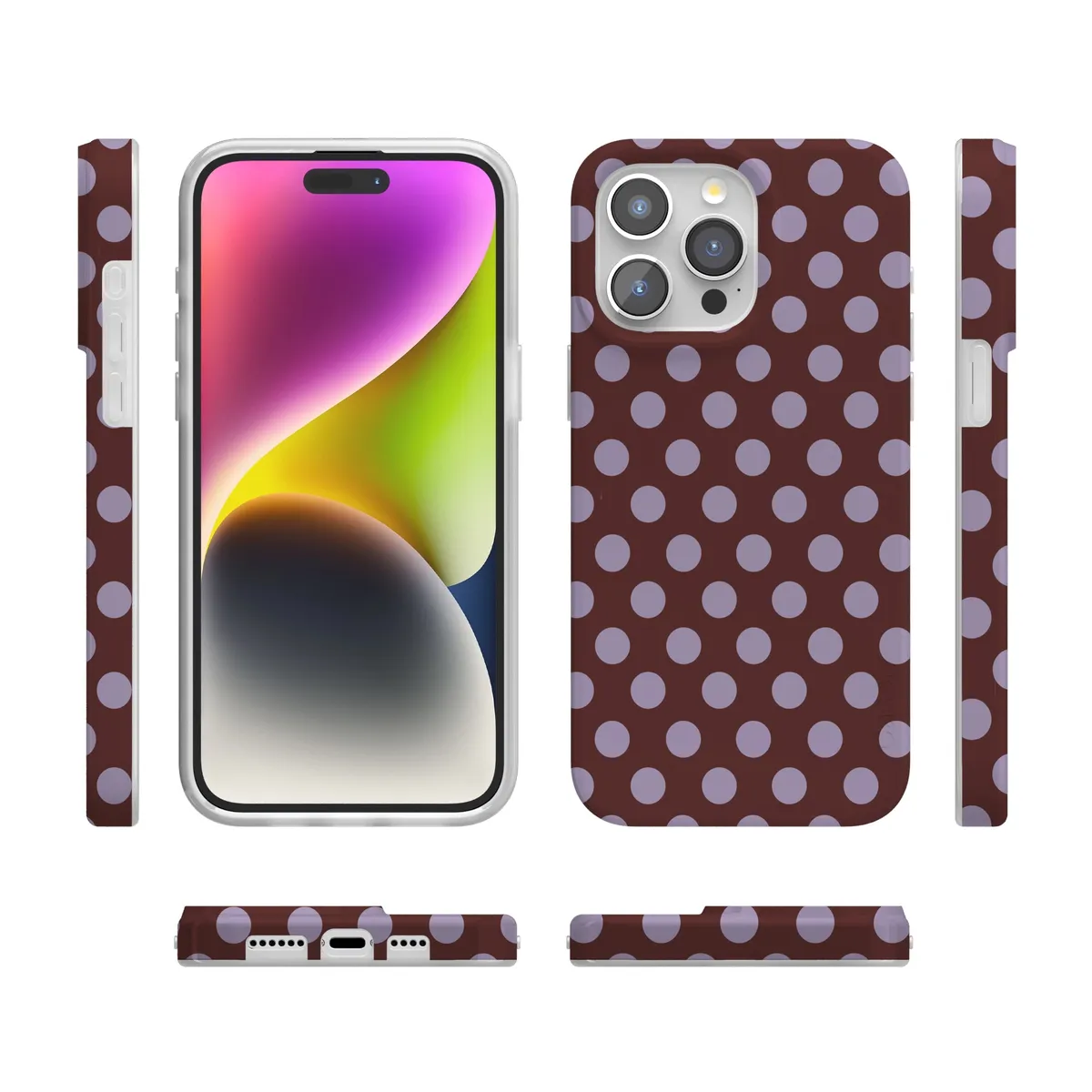 Spotted in SoHo | Burgundy Polka Dot Case - Image 100