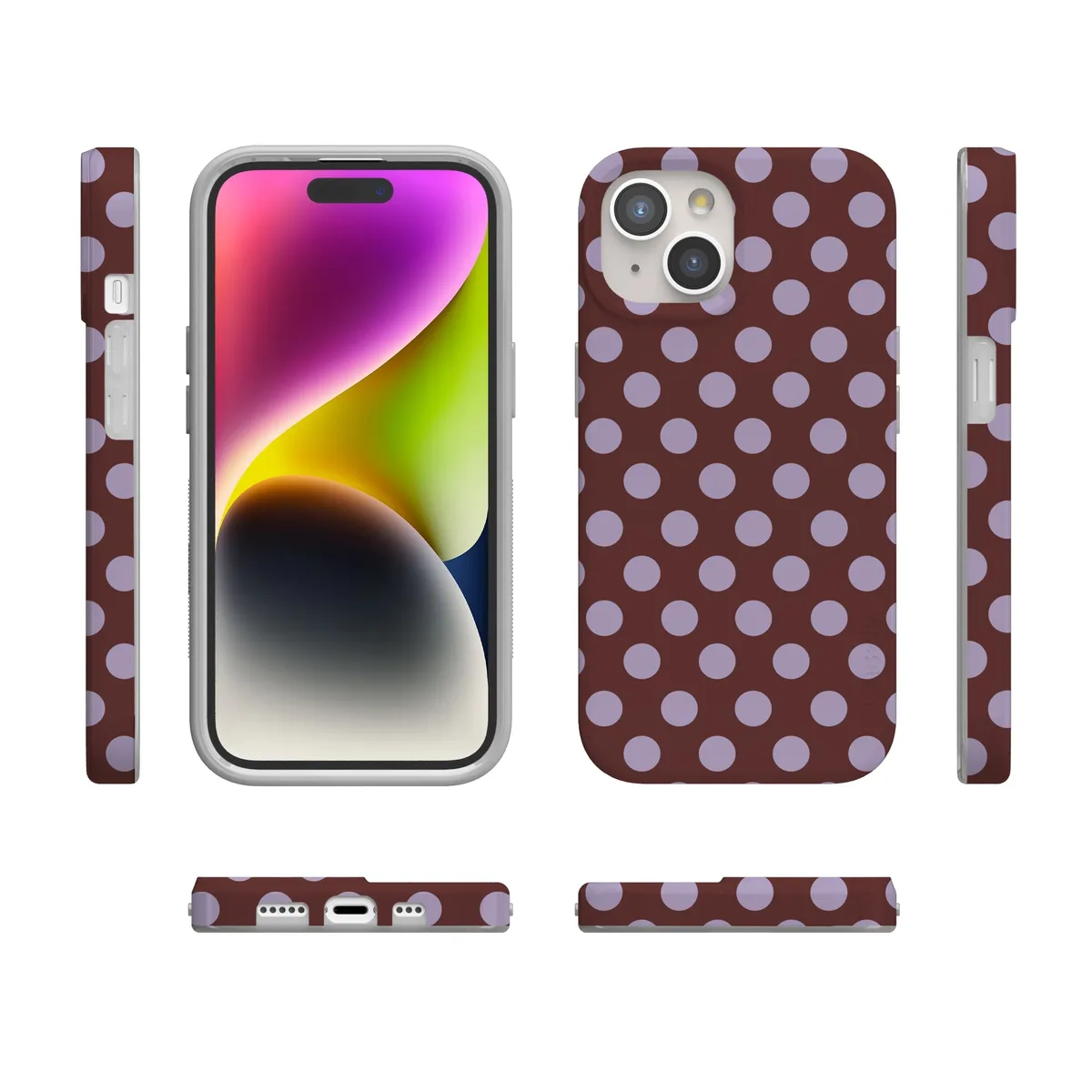 Spotted in SoHo | Burgundy Polka Dot Case - Image 105