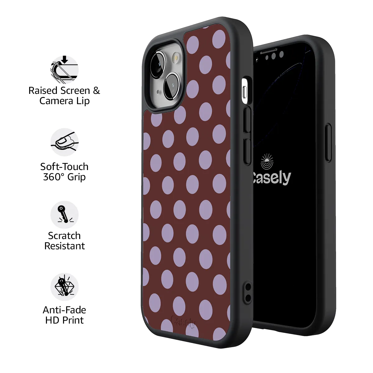 Spotted in SoHo | Burgundy Polka Dot Case - Image 211