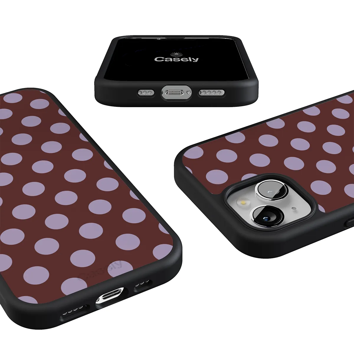 Spotted in SoHo | Burgundy Polka Dot Case - Image 217