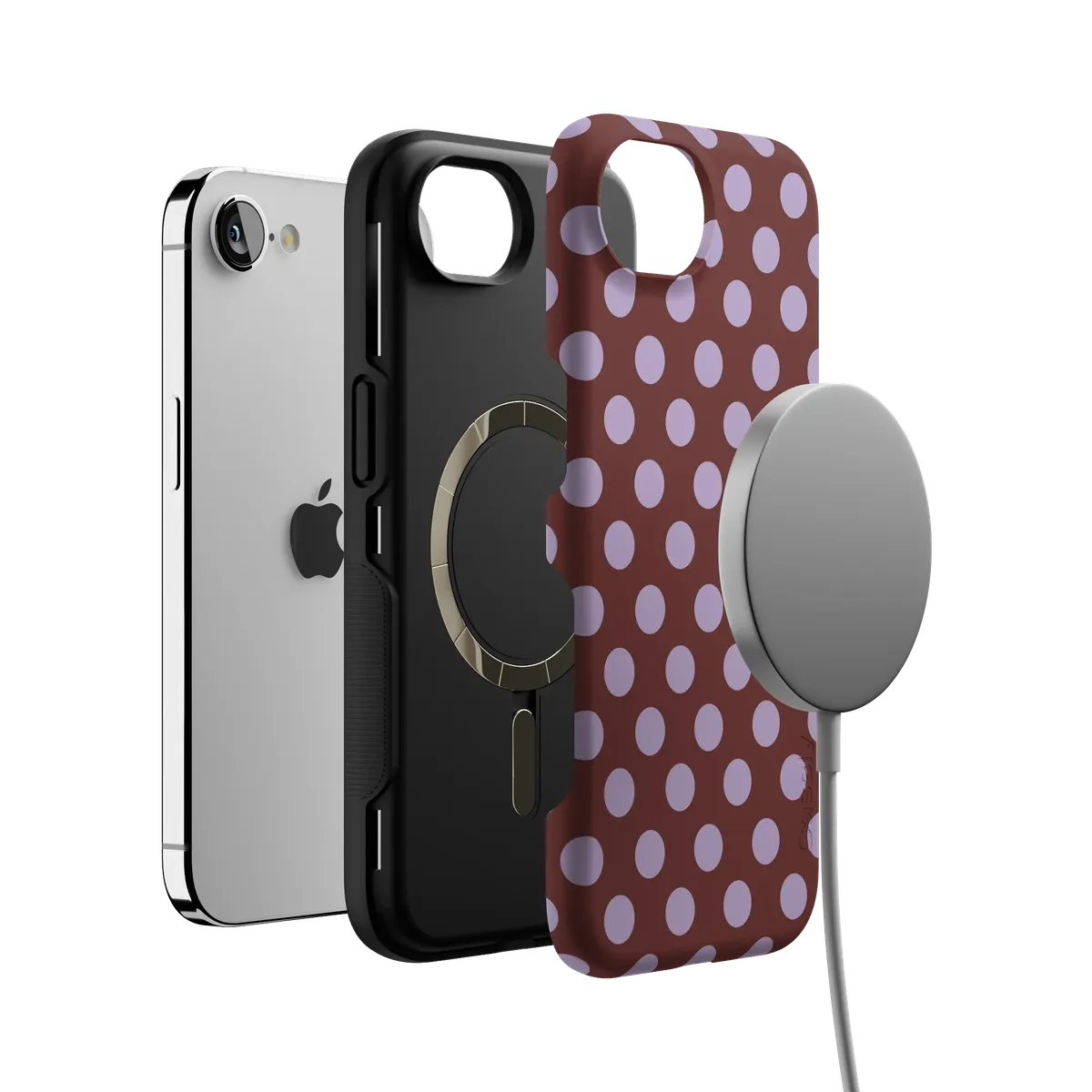 Spotted in SoHo | Burgundy Polka Dot Case - Image 35