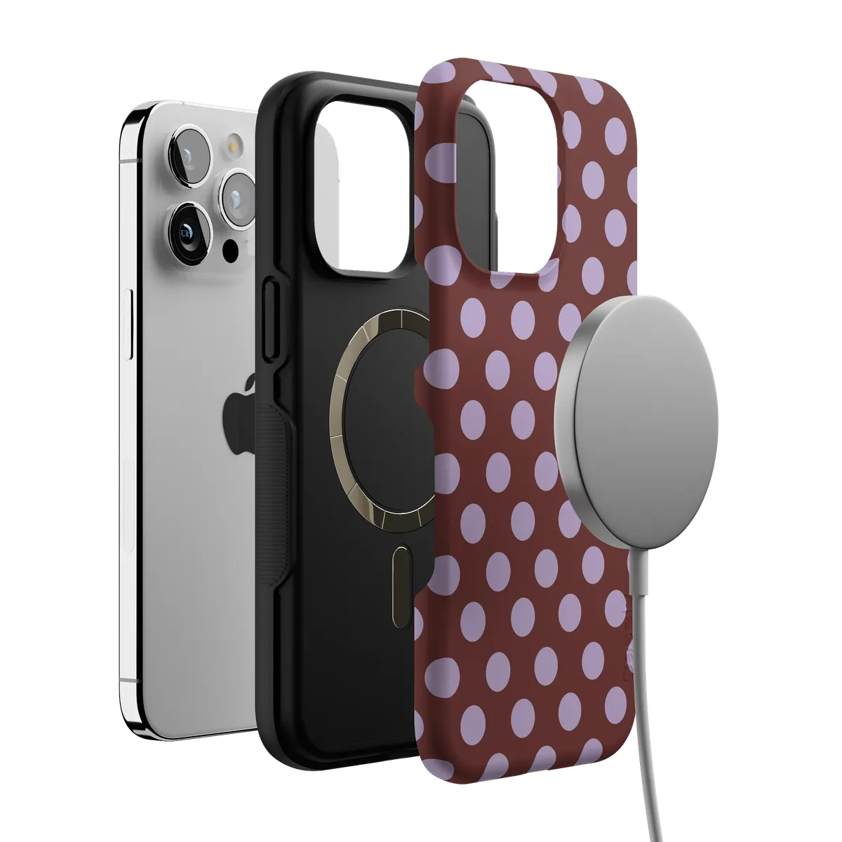 Spotted in SoHo | Burgundy Polka Dot Case - Image 45