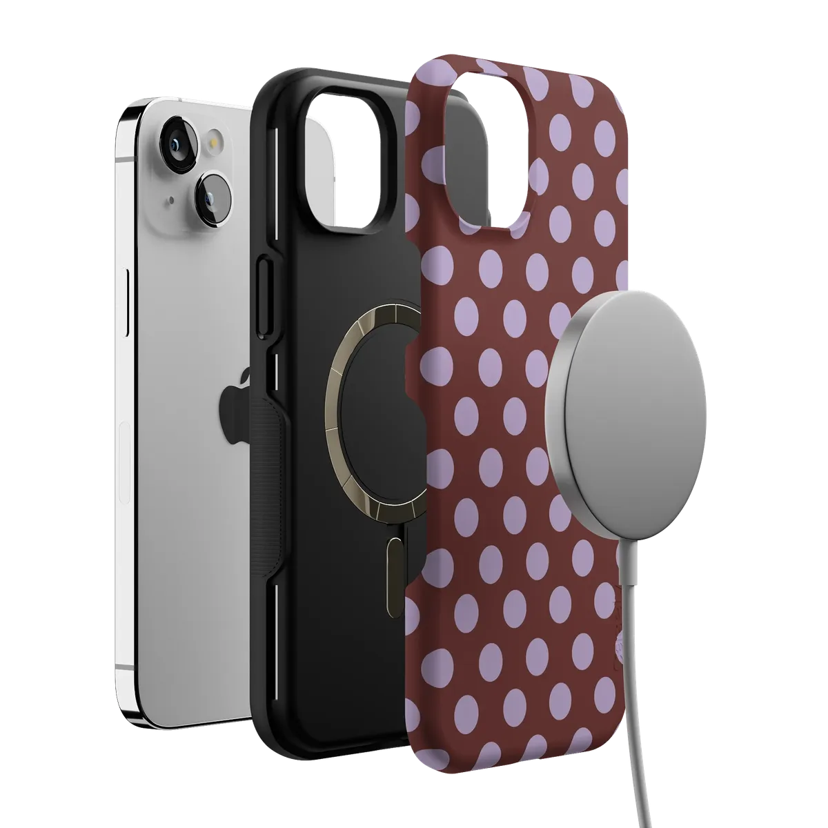 Spotted in SoHo | Burgundy Polka Dot Case - Image 58