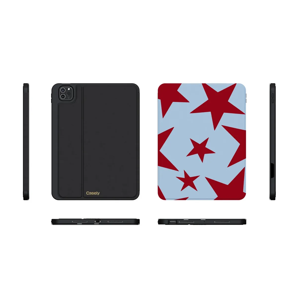 Stars Align | Blue & Red Stars iPad Case - Image 13