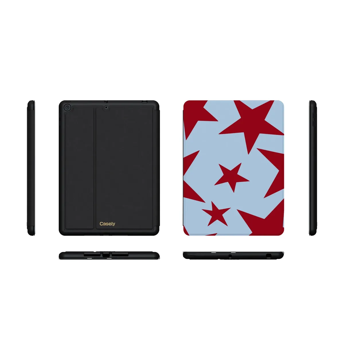 Stars Align | Blue & Red Stars iPad Case - Image 37