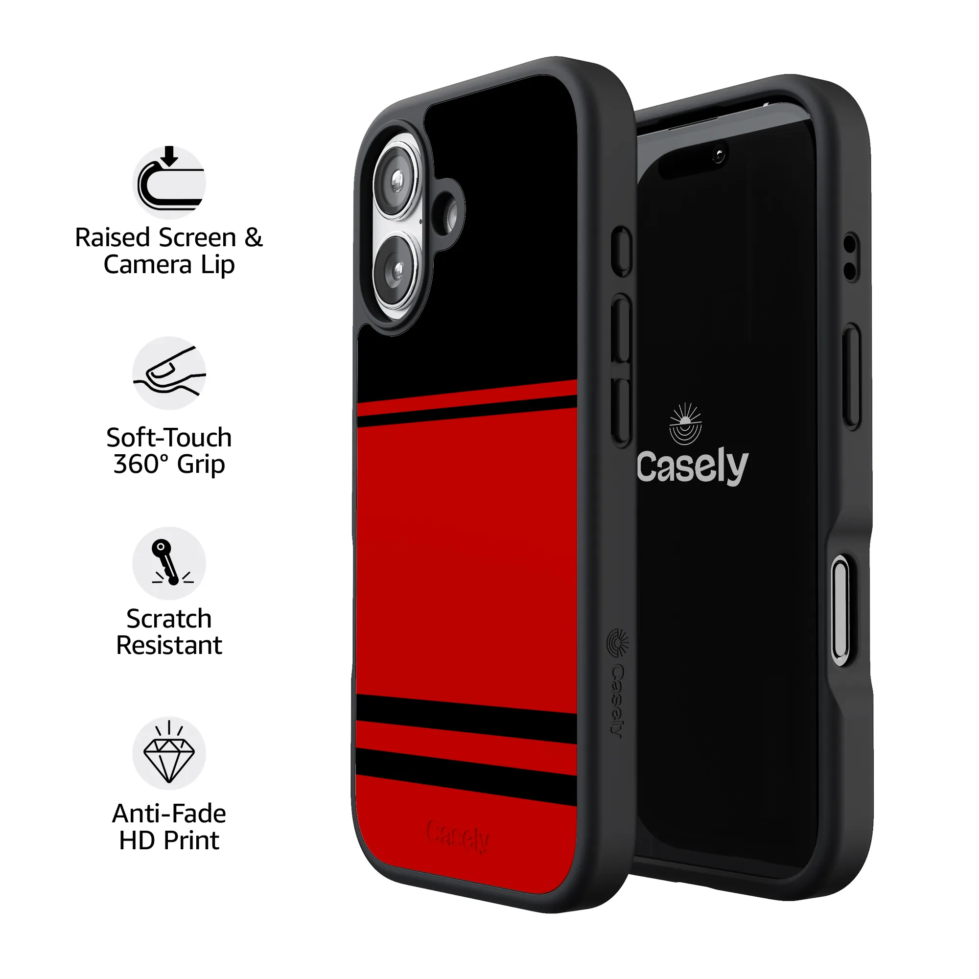 Storm Warning | Black & Red Stripes Case - Image 191