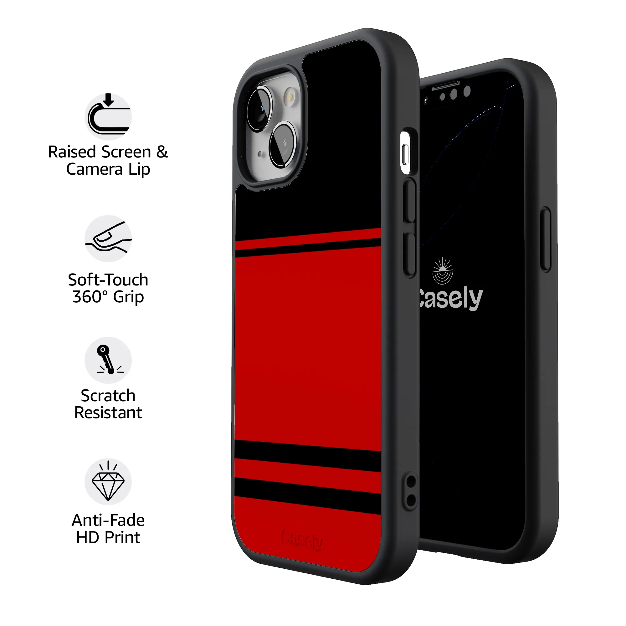 Storm Warning | Black & Red Stripes Case - Image 221