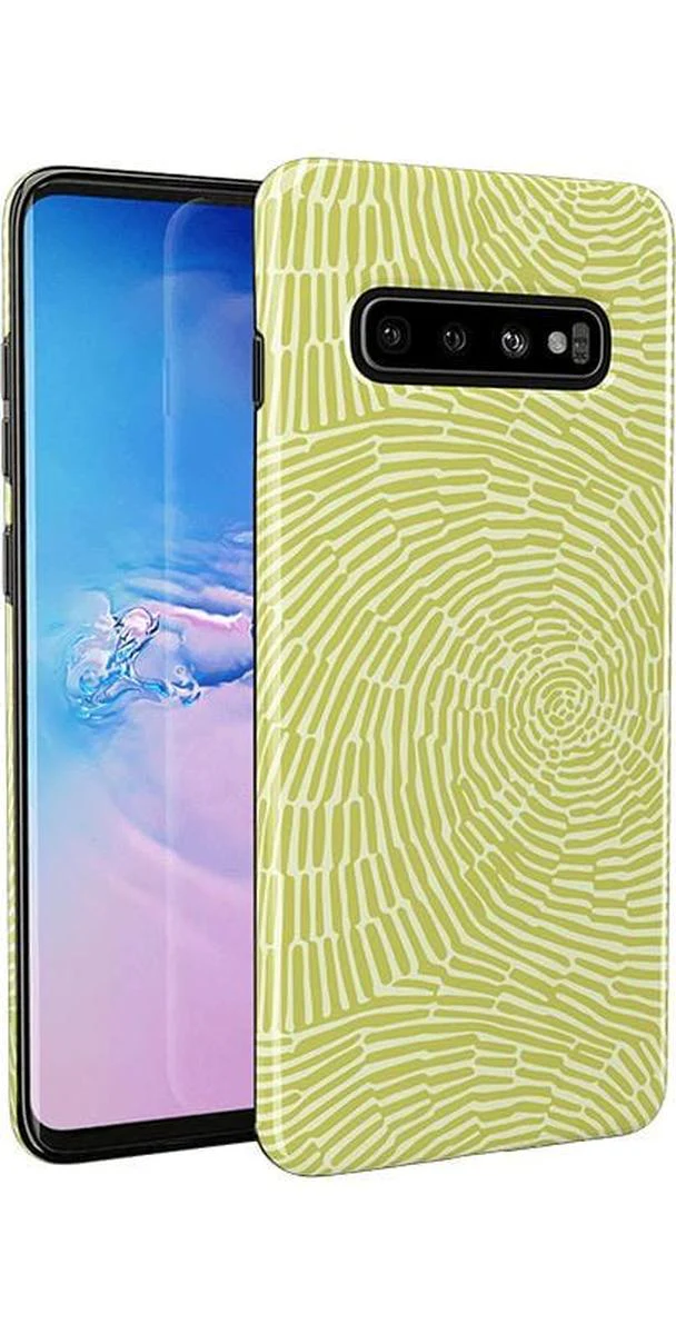 Swirl Away | Tea Green Geometric Samsung Case - Image 8