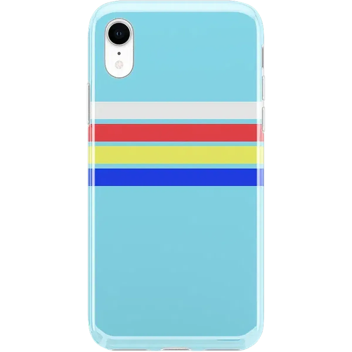 Totally Groovy | Teal Rainbow Stripes Color Block Case - Image 10