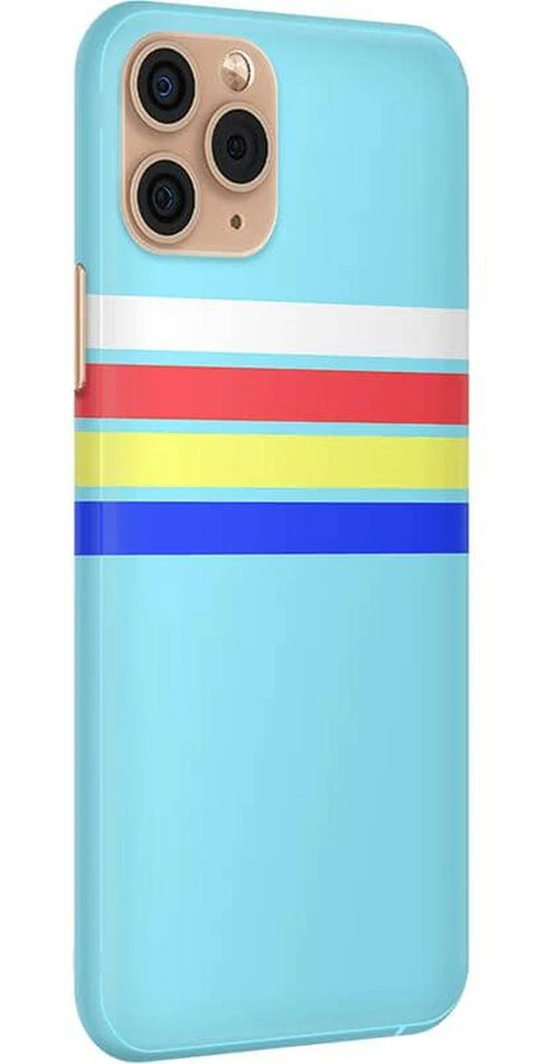Totally Groovy | Teal Rainbow Stripes Color Block Case - Image 14